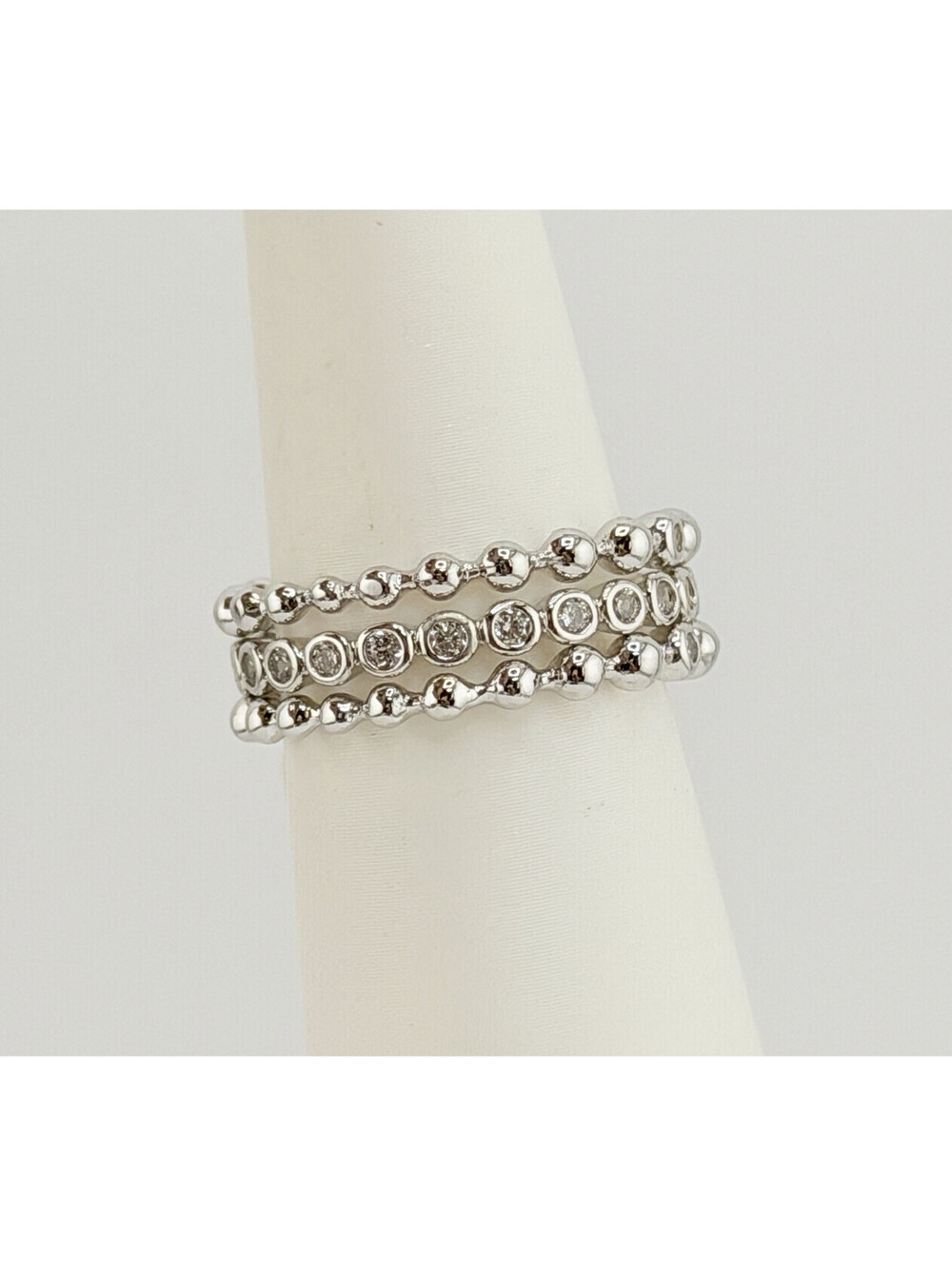 Bomb Party Sz 9 Farmhouse Unicorn Clear CZ on  Rhodium RBP3093 RETRO